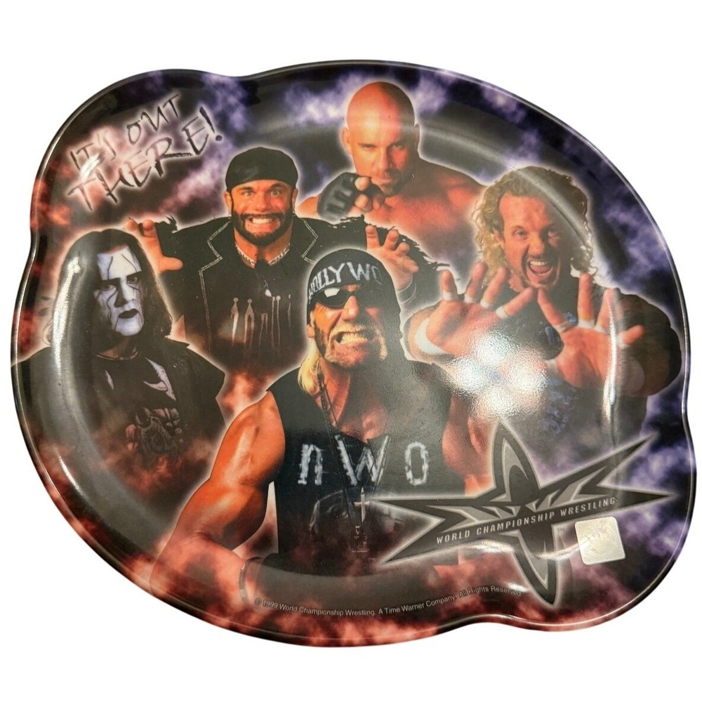 Vintage 1999 WCW Zak Designs Shaped Plate Hulk Hogan Goldberg Sting DDP NWO 90s